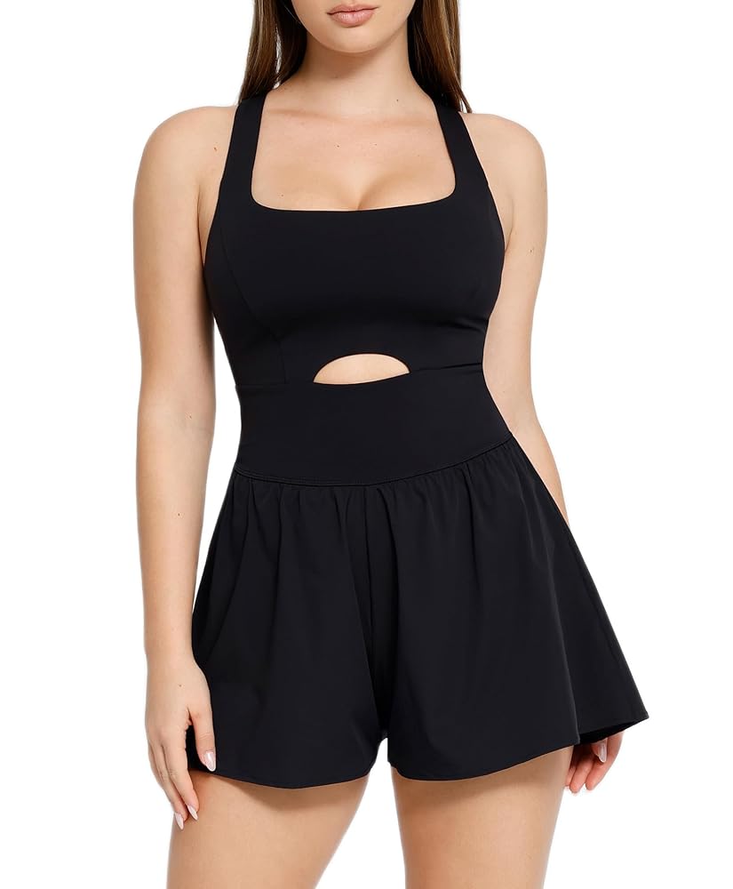 Amazon.com: Popilush Shapewear Jumpsuit Workout Romper